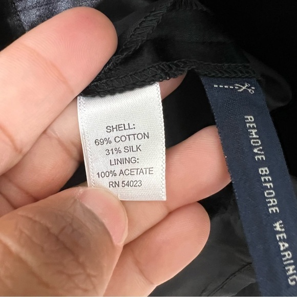 Banana Republic Silk Cotton Black Sheath Cocktail Dress LBD size 2 - Picture 3 of 7